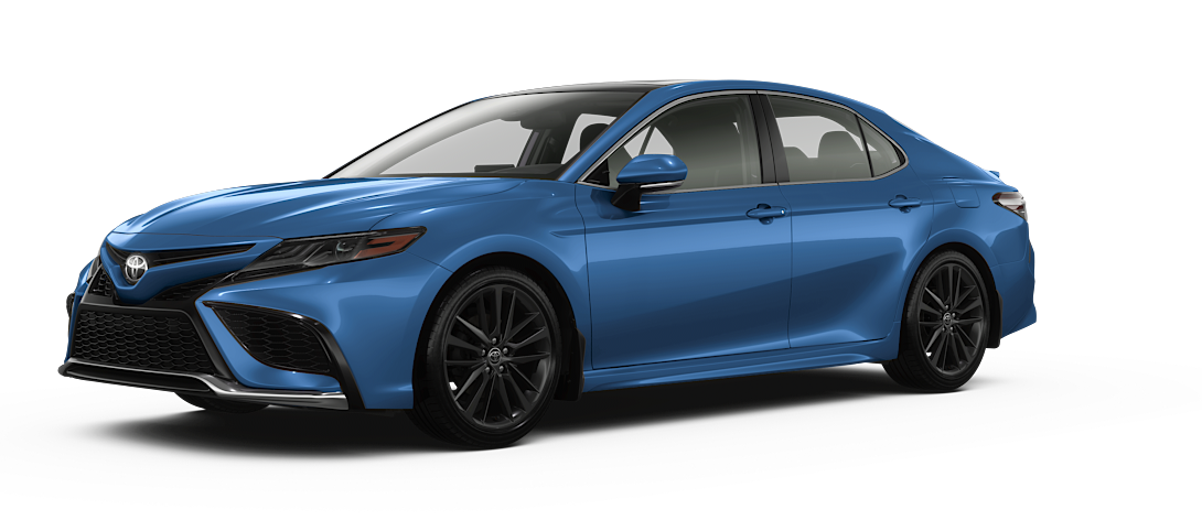 2023 toyota camry gas xse blue front view