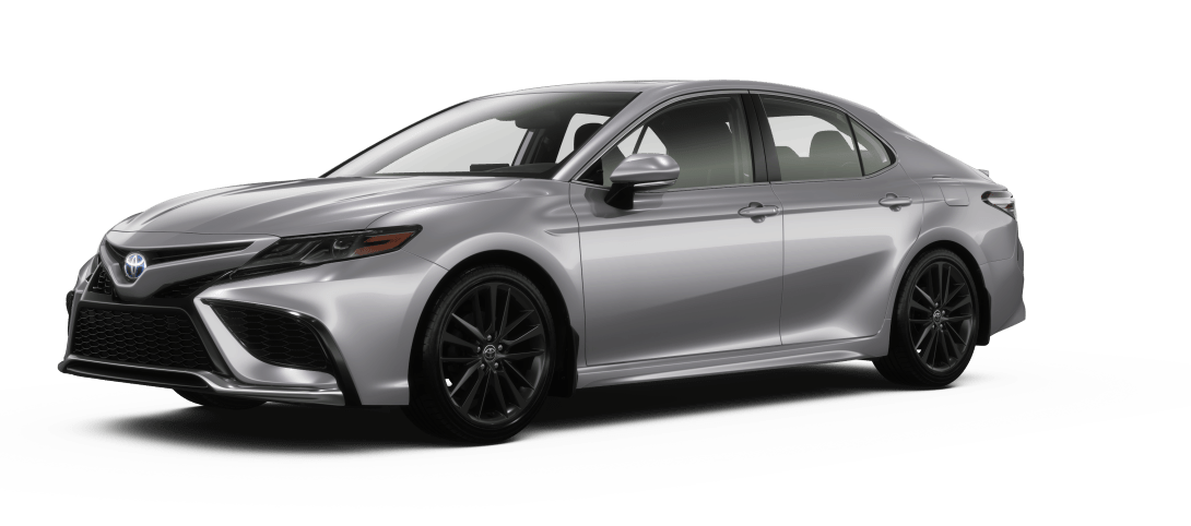2023 toyota camry hybrid xse silver front view