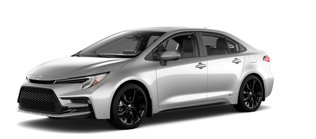 2023 toyota corolla hybrid xse silver front view